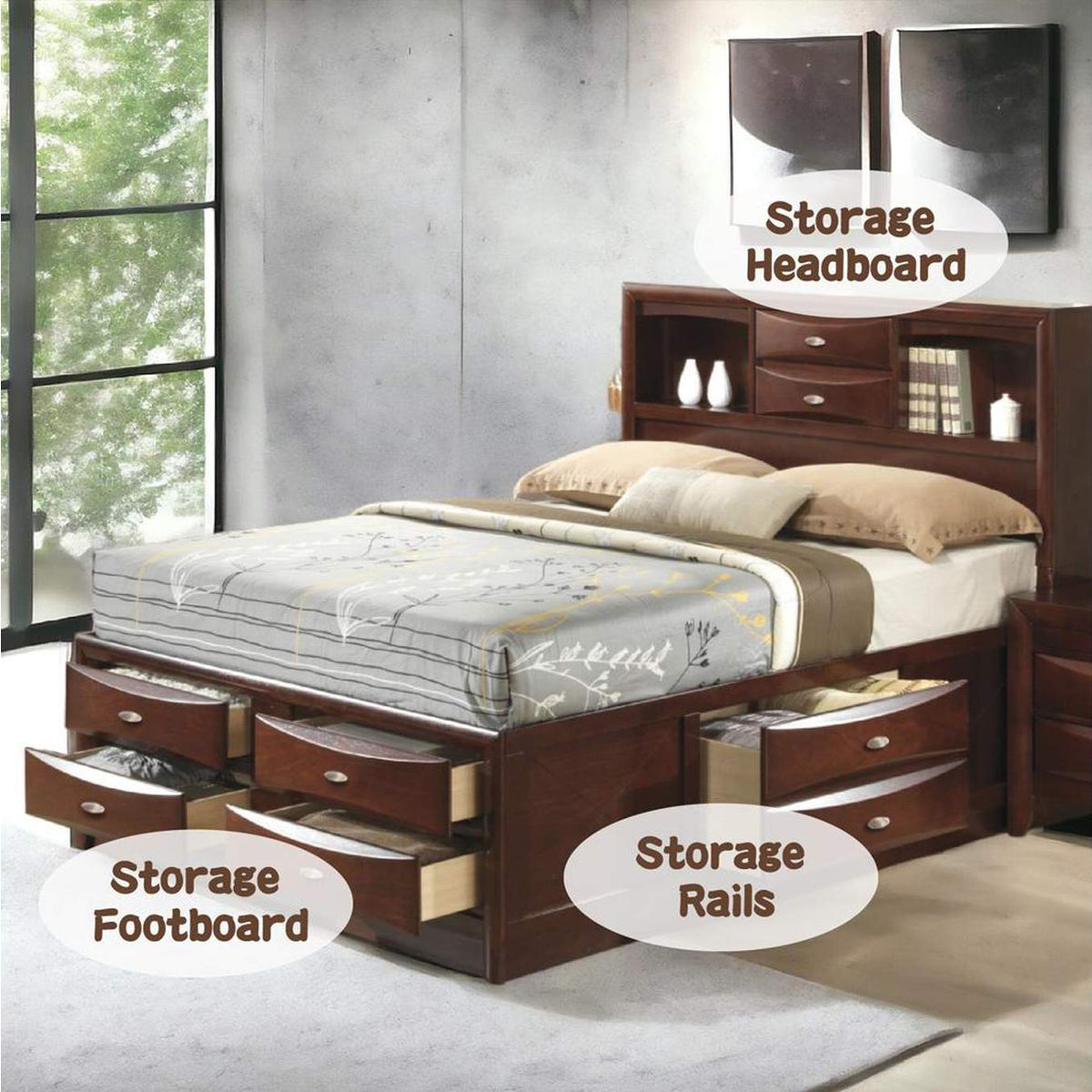 21600Q Ireland Queen Bed with Storage