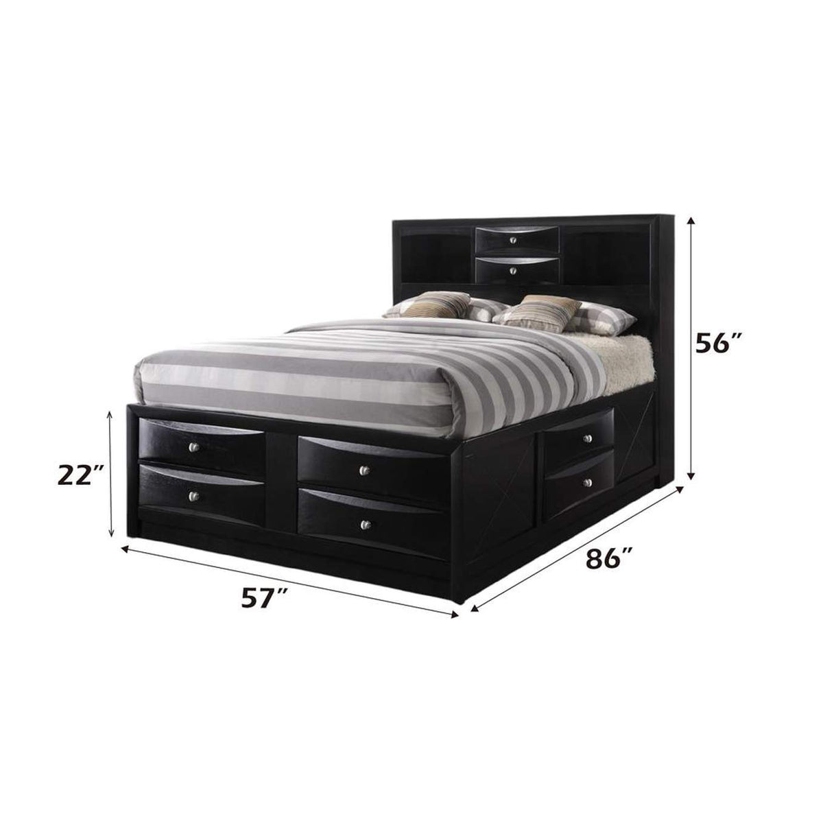 21620F Ireland Full Bed with Storage