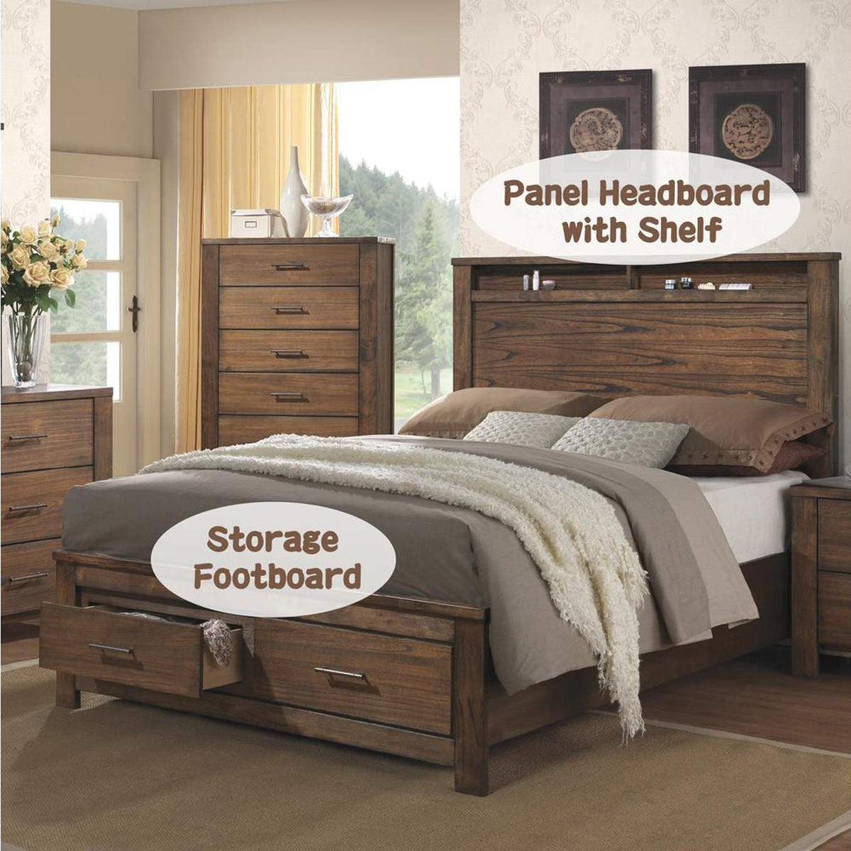 21677EK Merrilee Ek Bed with Storage