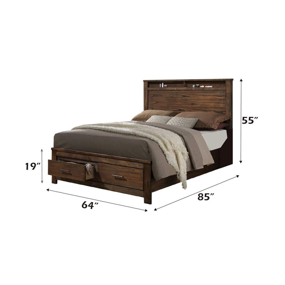 21680Q Merrilee Queen Bed with Storage