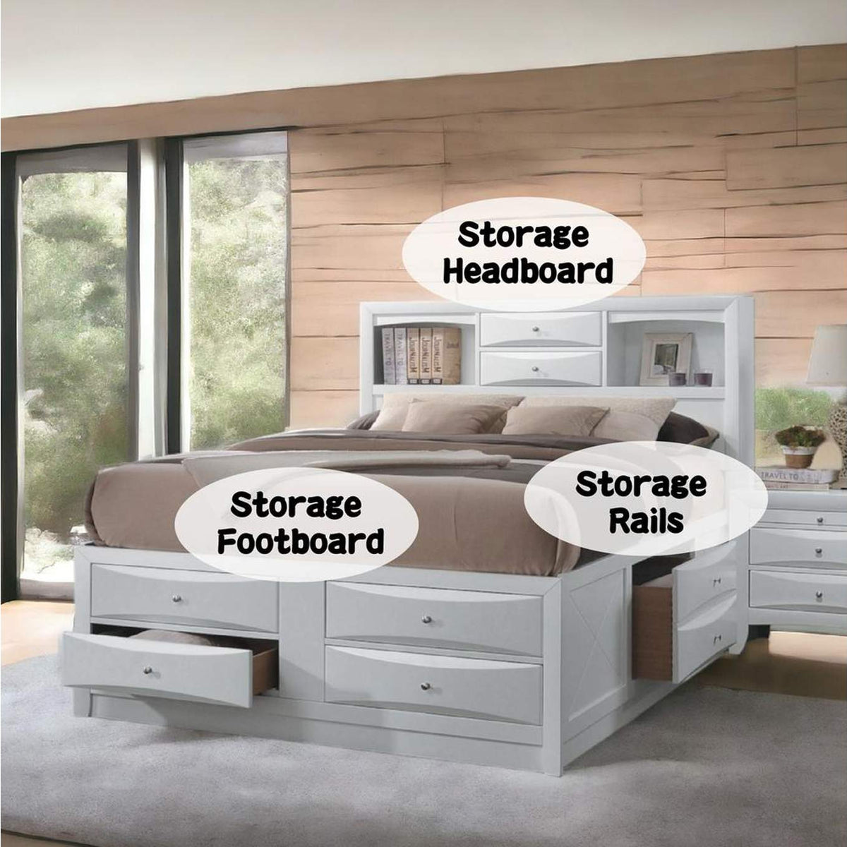 21696EK Ireland Ek Bed with Storage
