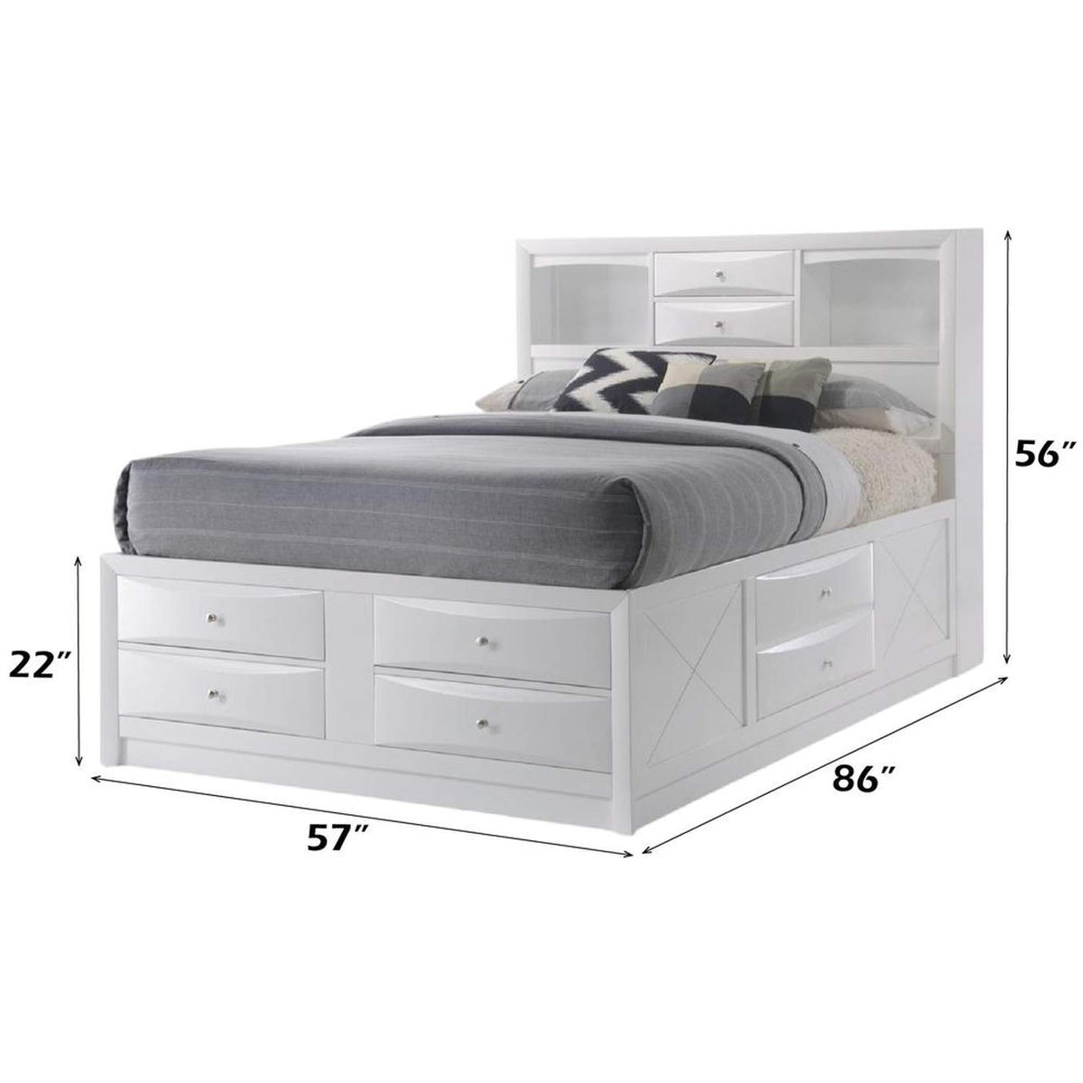 21710F Ireland Full Bed with Storage
