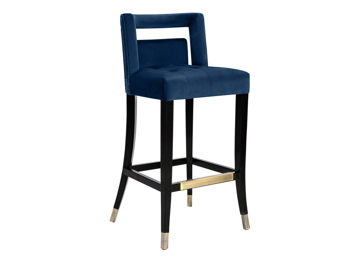 TOV-BS23 Hart Navy Velvet Bar Stool