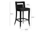 TOV-D68245 Hart Black Velvet Bar Stool