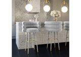 TOV-D6452 Betty Grey Velvet Barstool