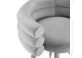 TOV-D6452 Betty Grey Velvet Barstool