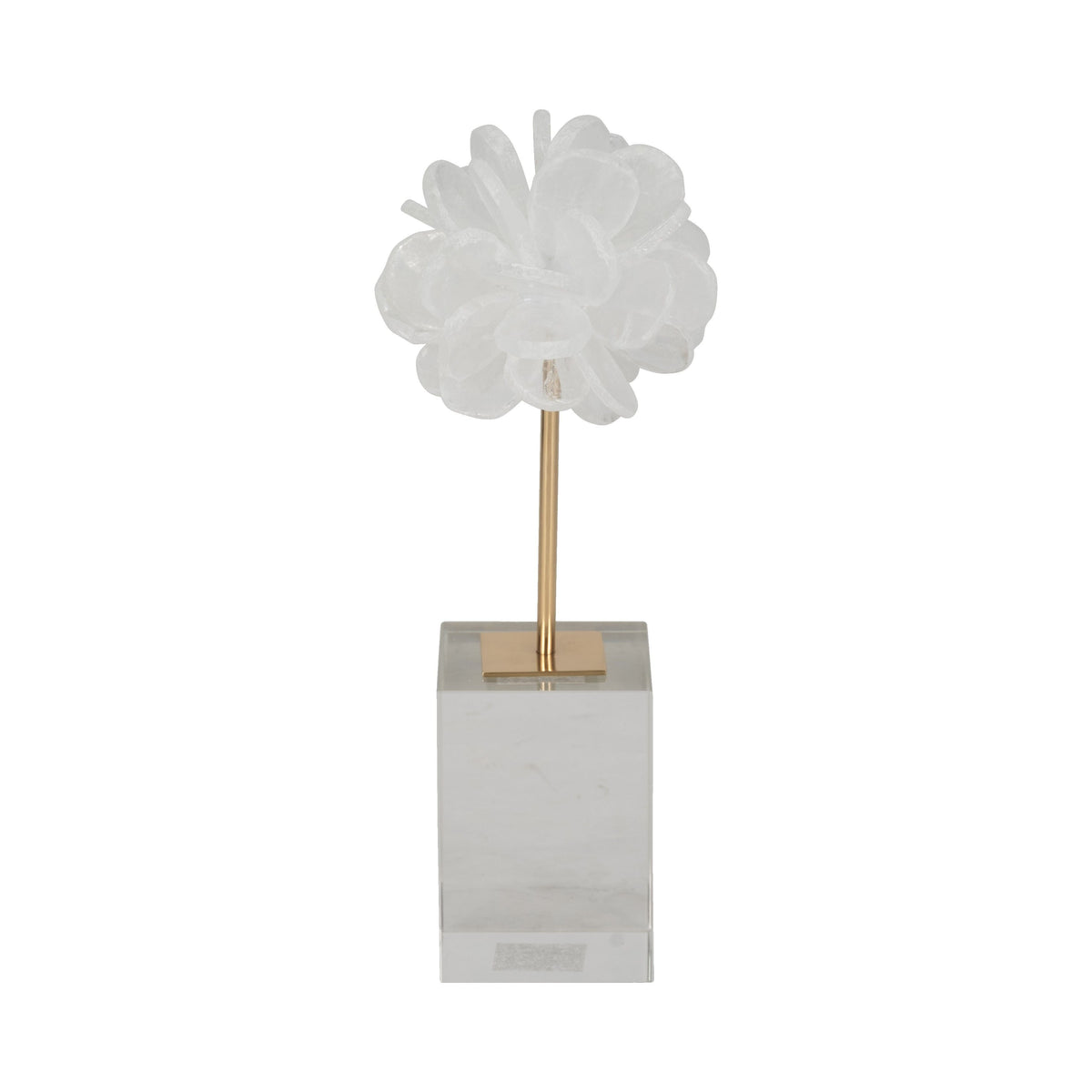 11" Liliana Large Crystal Flower Statuary - White