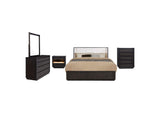 222491KE-S5 Leandro 5-piece Eastern King Bedroom Set Burnished Black