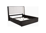 222491KE Leandro 55-inch Eastern King Wingback Bed Burnished Black