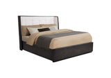 222491KE Leandro 55-inch Eastern King Wingback Bed Burnished Black