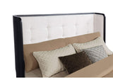 222491KE Leandro 55-inch Eastern King Wingback Bed Burnished Black