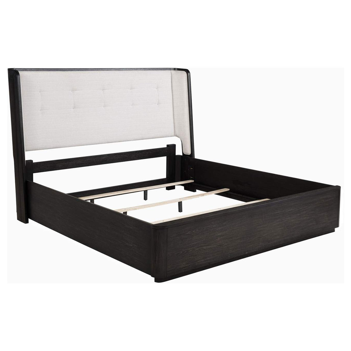 222491KW-S5 Leandro 5-piece California King Bedroom Set Burnished Black