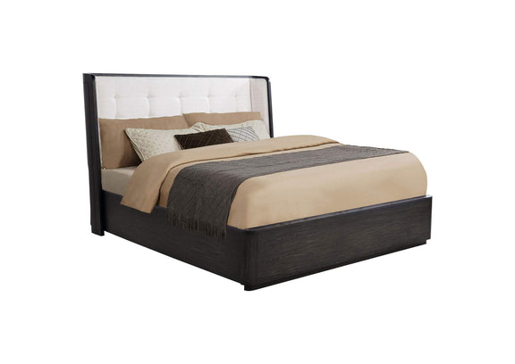 222491KW Leandro 55-inch California King Wingback Bed Burnished Black