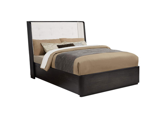222491Q Leandro 55-inch Queen Wingback Bed Burnished Black