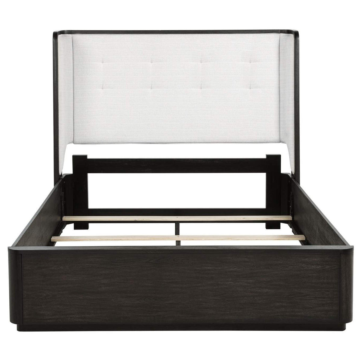 222491Q Leandro 55-inch Queen Wingback Bed Burnished Black