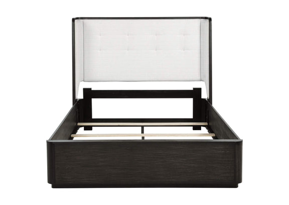 222491Q Leandro 55-inch Queen Wingback Bed Burnished Black
