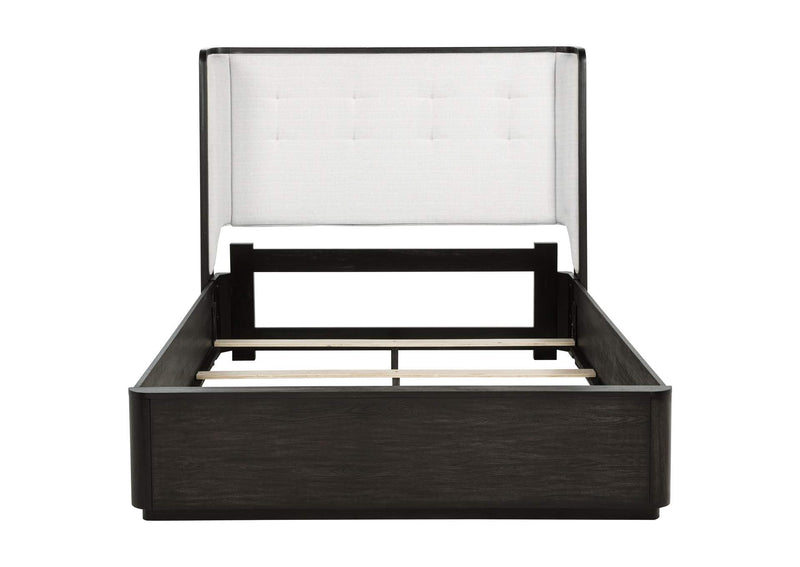 222491Q Leandro 55-inch Queen Wingback Bed Burnished Black