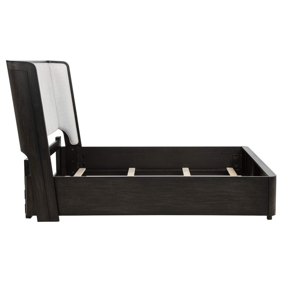 222491Q Leandro 55-inch Queen Wingback Bed Burnished Black