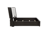 222491Q Leandro 55-inch Queen Wingback Bed Burnished Black
