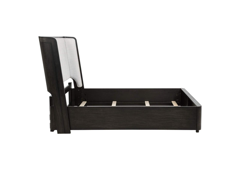 222491Q Leandro 55-inch Queen Wingback Bed Burnished Black