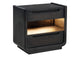 222492 Leandro 2-drawer LED Nightstand with USB Burnished Black