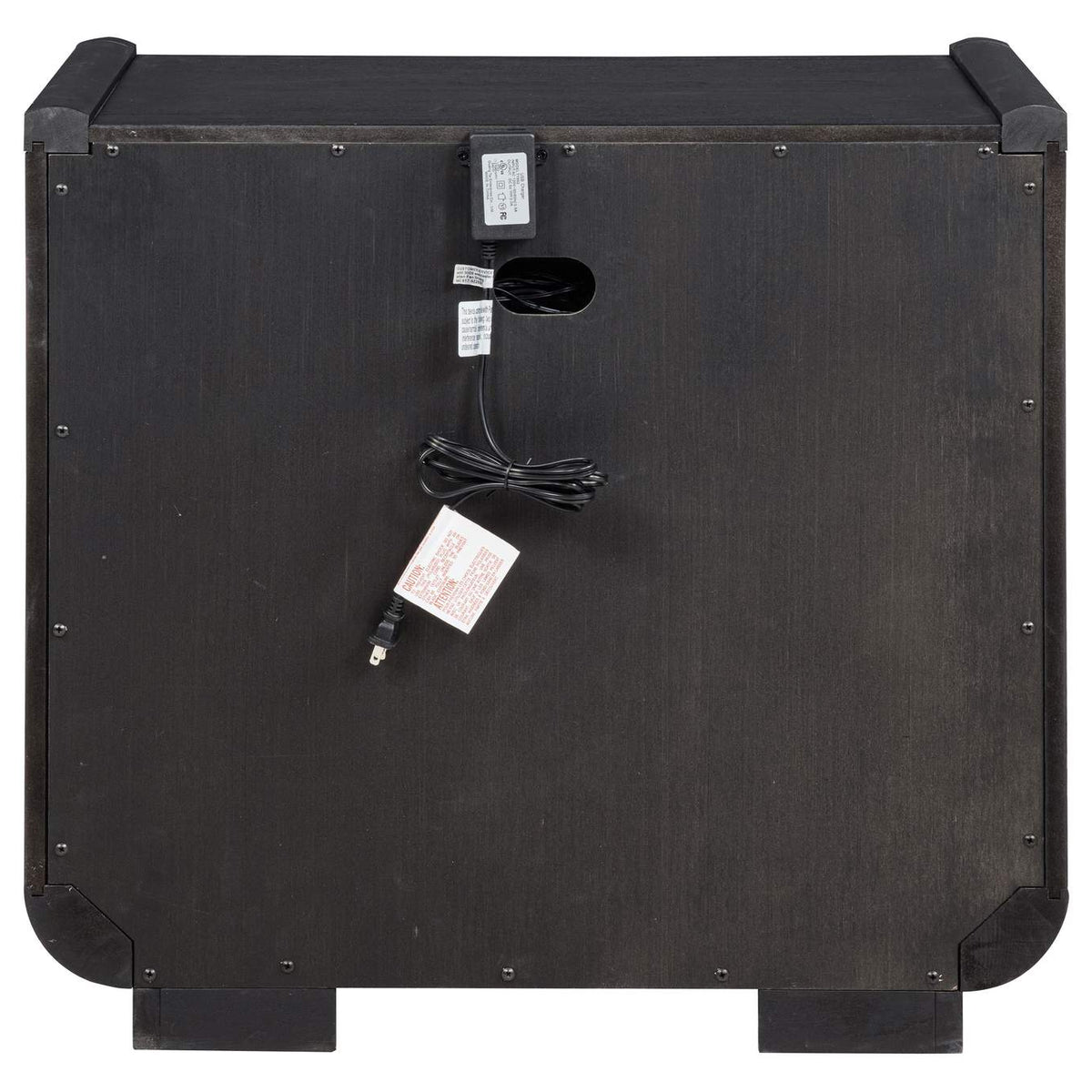 222492 Leandro 2-drawer LED Nightstand with USB Burnished Black