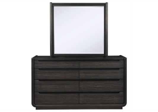 222493M Leandro 8-drawer Bedroom Dresser with Mirror Burnished Black