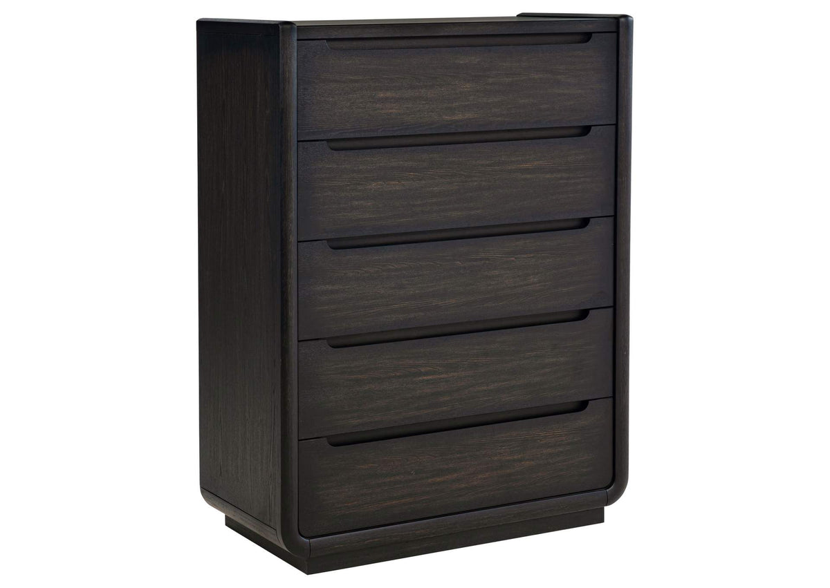 222495 Leandro 5-drawer Bedroom Chest of Drawers Burnished Black