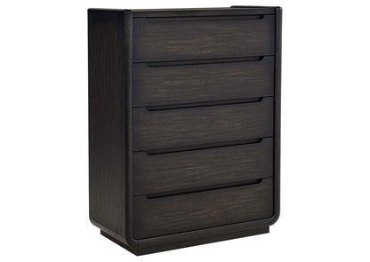 222495 Leandro 5-drawer Bedroom Chest of Drawers Burnished Black