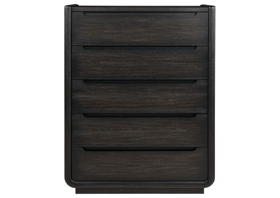 222495 Leandro 5-drawer Bedroom Chest of Drawers Burnished Black