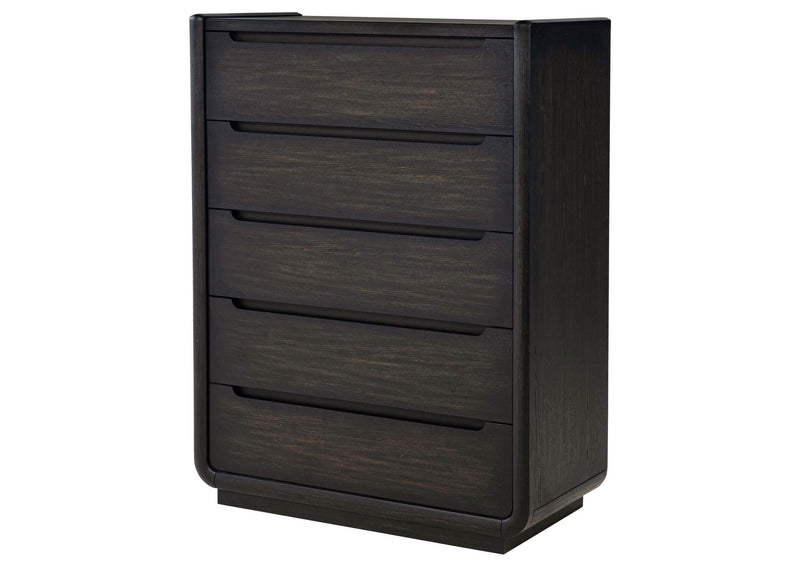 222495 Leandro 5-drawer Bedroom Chest of Drawers Burnished Black