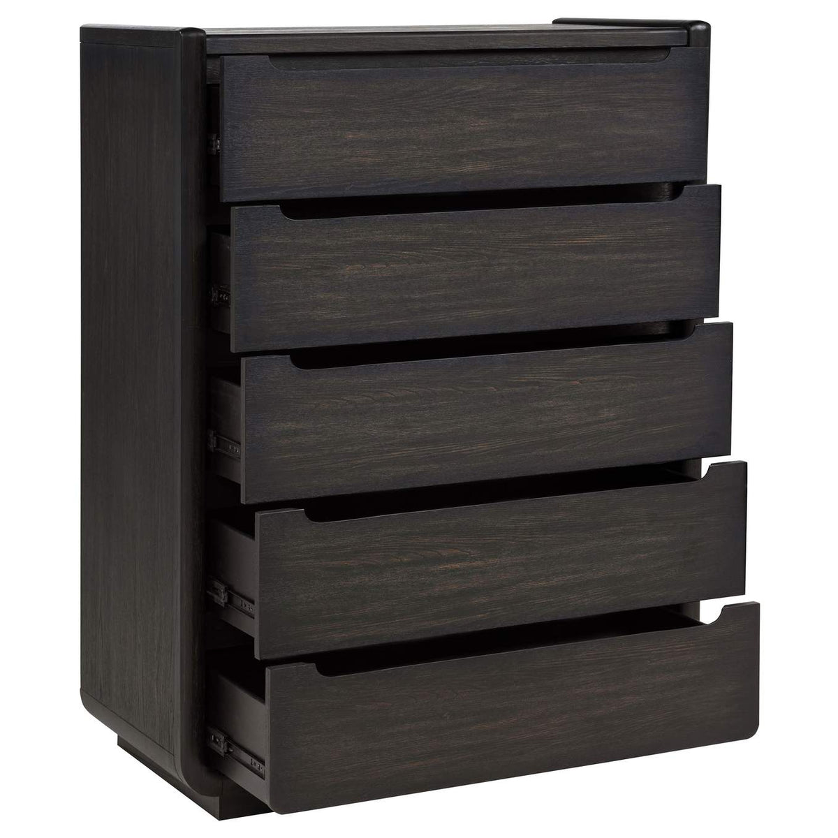 222495 Leandro 5-drawer Bedroom Chest of Drawers Burnished Black