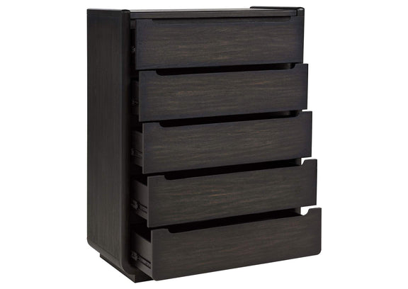 222495 Leandro 5-drawer Bedroom Chest of Drawers Burnished Black