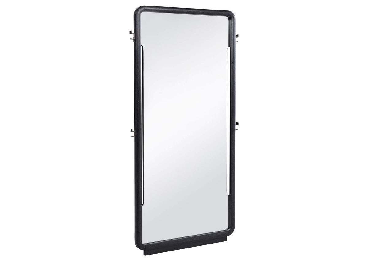222498 Leandro 76-inch Full Length Floor Mirror Burnished Black