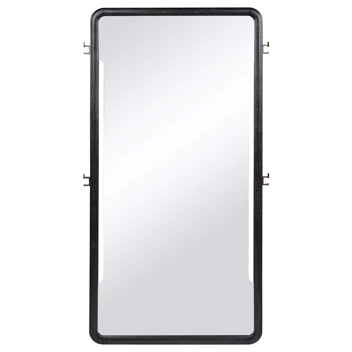 222498 Leandro 76-inch Full Length Floor Mirror Burnished Black