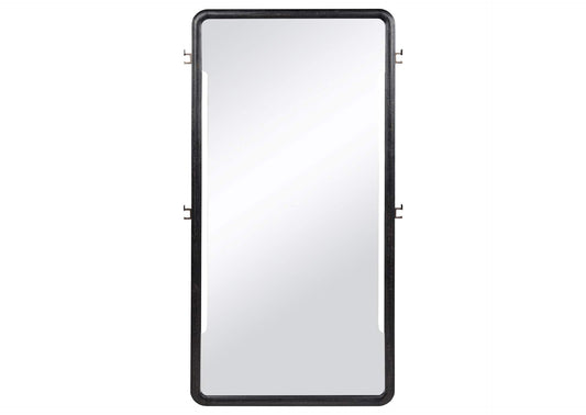 222498 Leandro 76-inch Full Length Floor Mirror Burnished Black