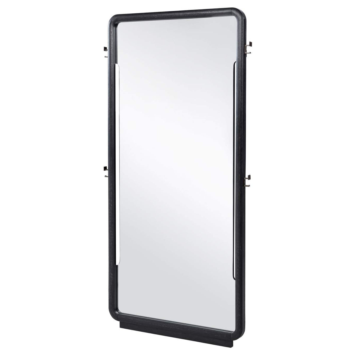 222498 Leandro 76-inch Full Length Floor Mirror Burnished Black