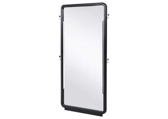222498 Leandro 76-inch Full Length Floor Mirror Burnished Black