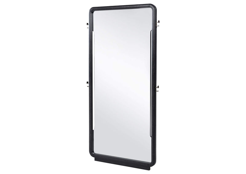 222498 Leandro 76-inch Full Length Floor Mirror Burnished Black