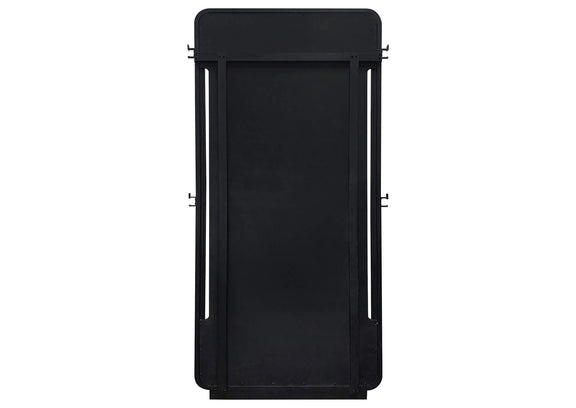 222498 Leandro 76-inch Full Length Floor Mirror Burnished Black