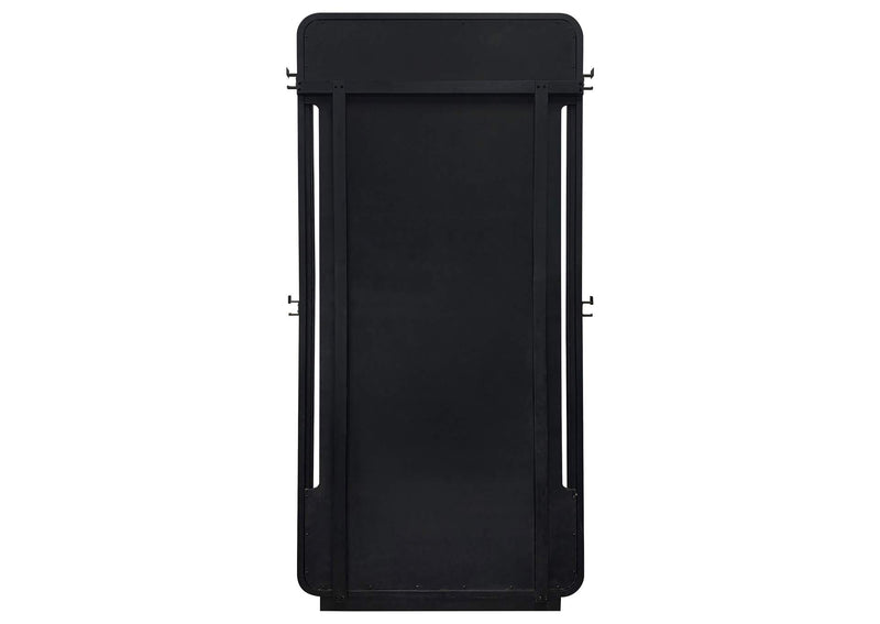 222498 Leandro 76-inch Full Length Floor Mirror Burnished Black