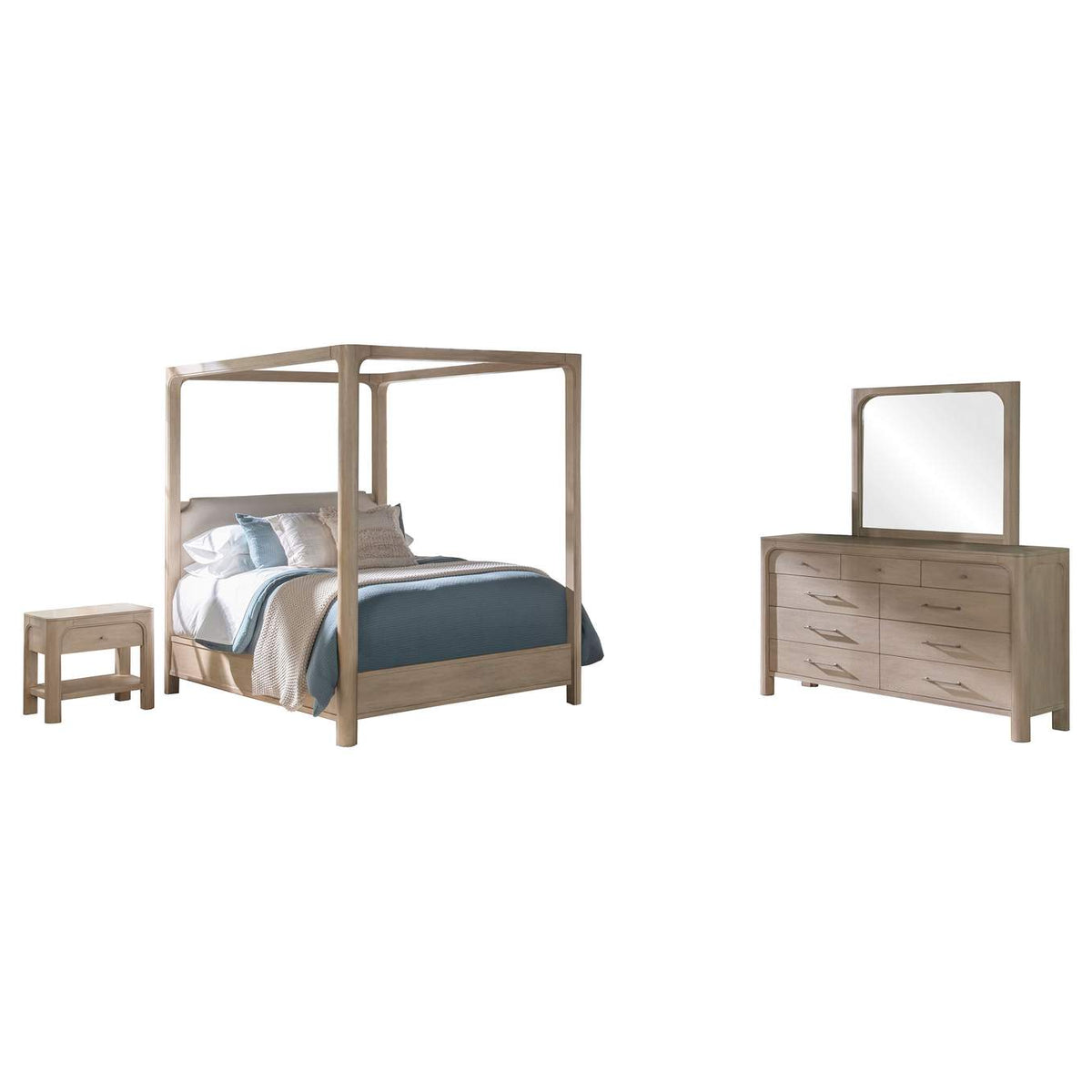 222520Q-S4 Solano 4-piece Queen Bedroom Set Weathered Mango