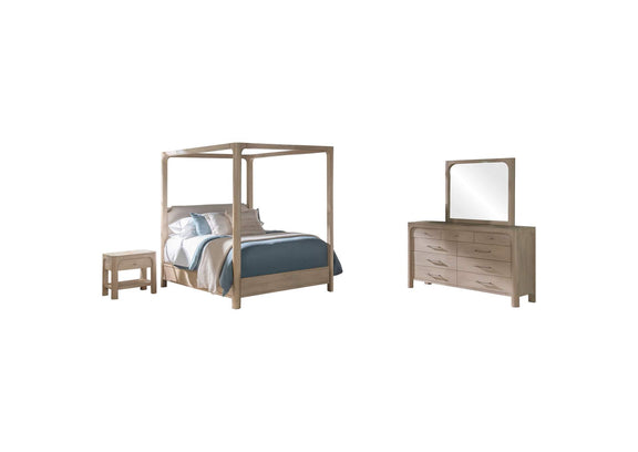 222520Q-S4 Solano 4-piece Queen Bedroom Set Weathered Mango