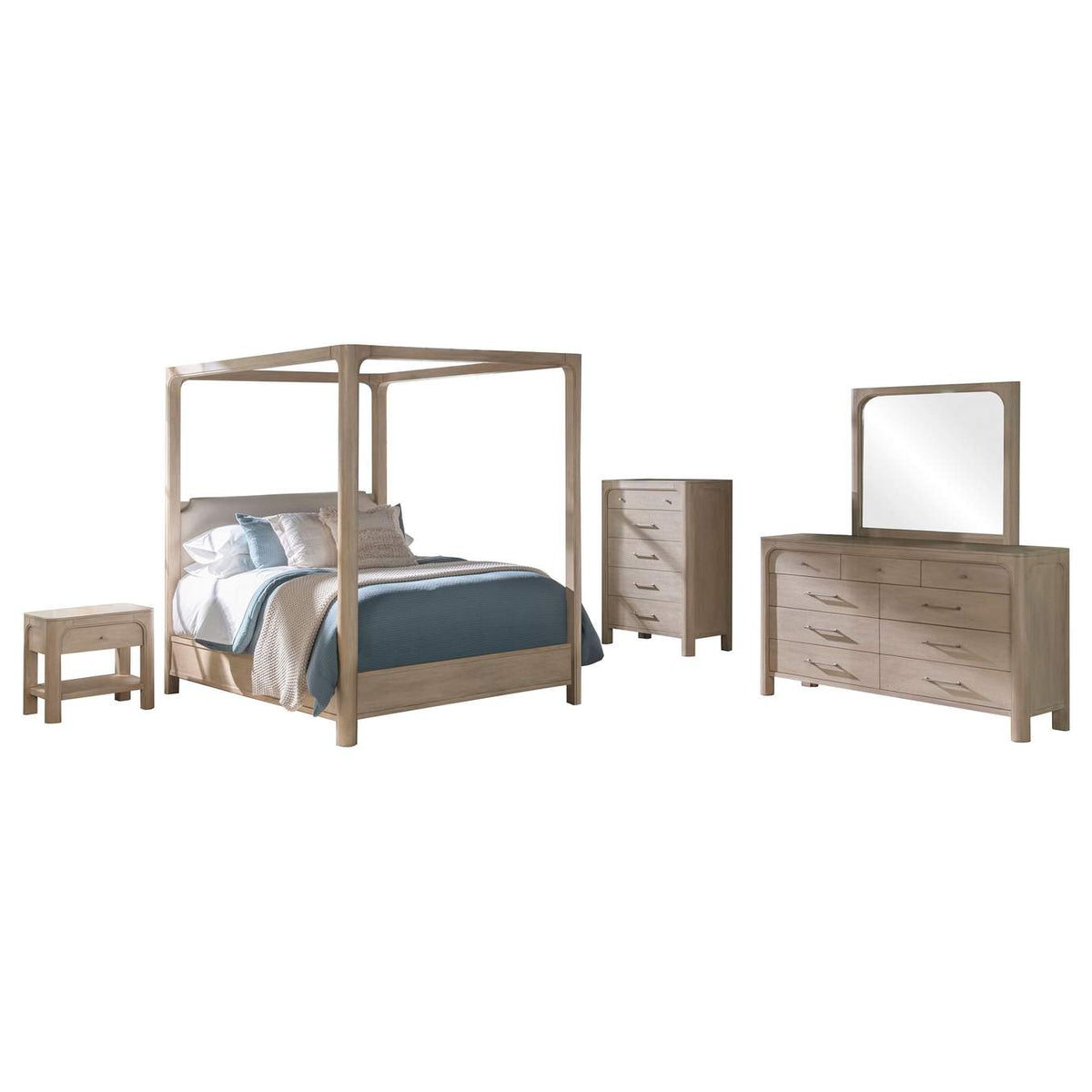 222520Q-S5 Solano 5-piece Queen Bedroom Set Weathered Mango