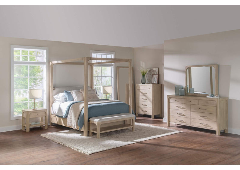 222520Q Solano 85-inch Queen Canopy Bed Weathered Mango