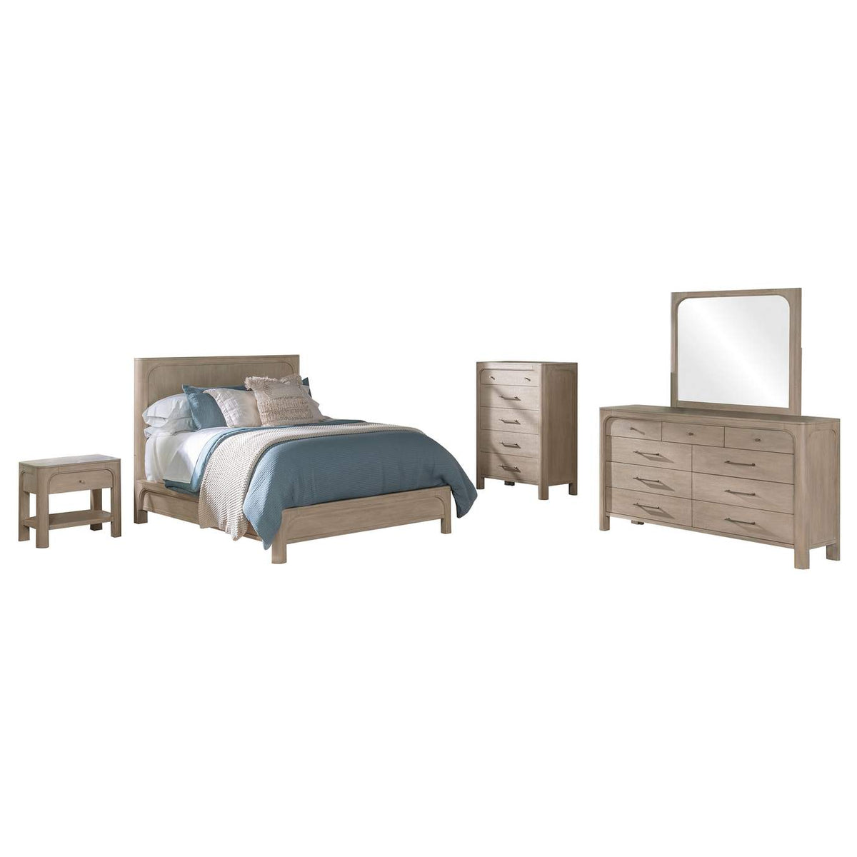 222521KE-S5 Solano 5-piece Eastern King Bedroom Set Weathered Mango