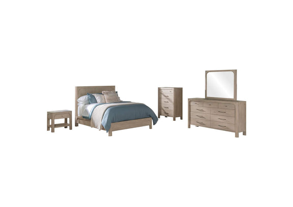 222521Q-S5 Solano 5-piece Queen Bedroom Set Weathered Mango