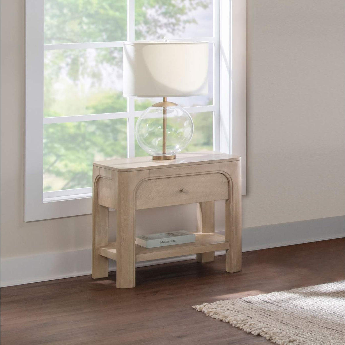 222522 Solano 1-drawer Nightstand Bedside Table Weathered Mango