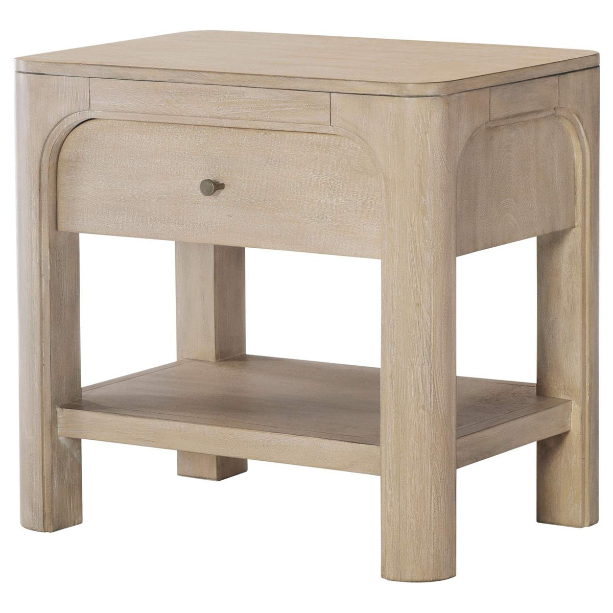 222522 Solano 1-drawer Nightstand Bedside Table Weathered Mango