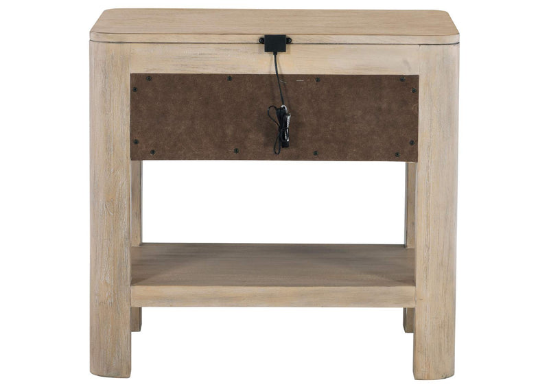 222522 Solano 1-drawer Nightstand Bedside Table Weathered Mango